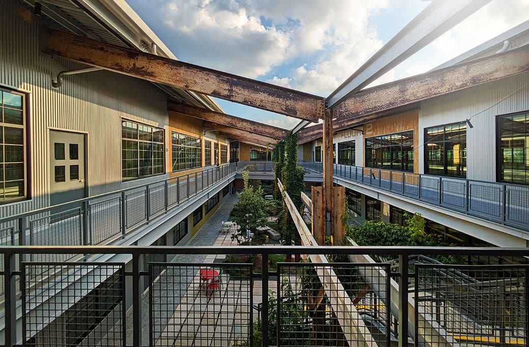 Raleigh Iron Works: A vibrant mixed-use development near downtown featuring restaurants, shopping, and modern apartments apartments